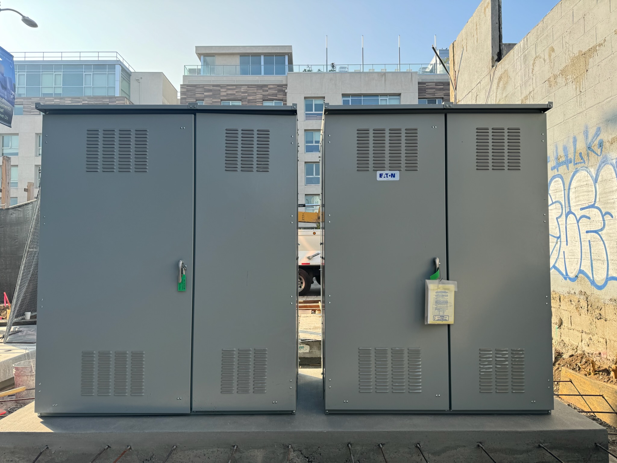 Industrial electrical transformer installation